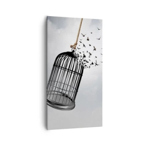 Quadro em tela - Fé... Esperança... Liberdade! - 55x100 cm