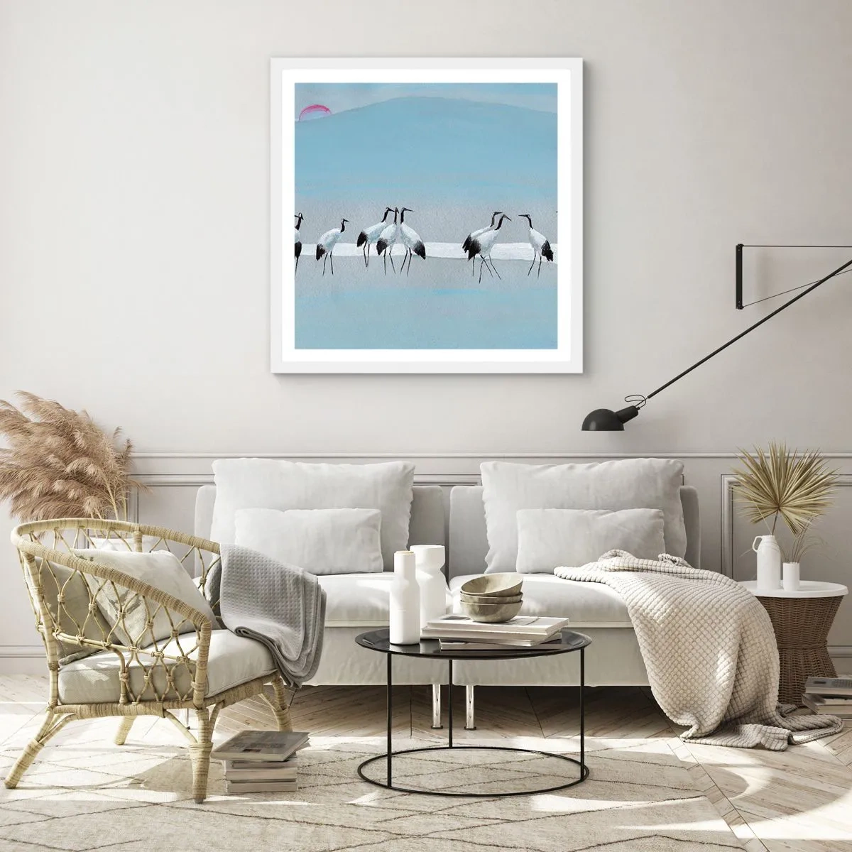 Pôster em moldura branca - Depois de um dia quente - 30x30 cm