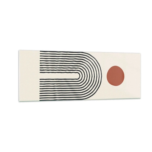 Quadro em vidro - Magnetismo de formas e cores - 140x50 cm