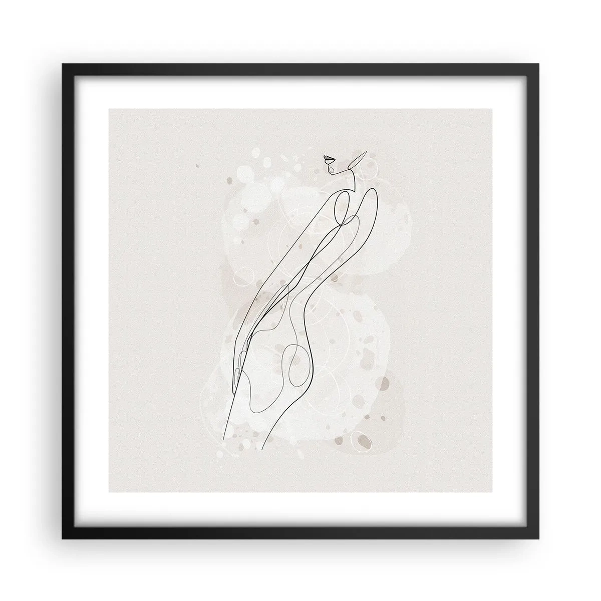 Pôster com moldura preta - Errar o olhar - 50x50 cm