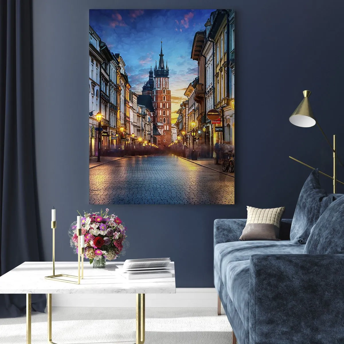 Quadro em vidro - O charme de Cracóvia - 50x70 cm