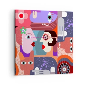 Quadro em tela - Olho no olho - 50x50 cm