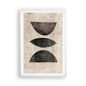 Pôster em moldura branca - Abstração étnica - 61x91 cm