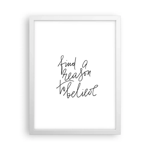 Pôster em moldura branca - É possível - 30x40 cm