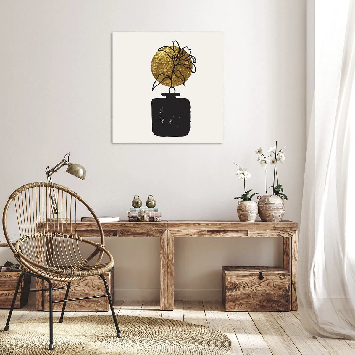 Quadro em tela - A beleza vale seu peso em ouro - 30x30 cm