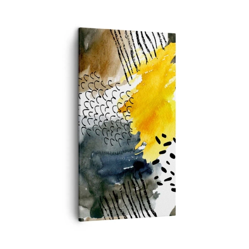 Quadro em tela - Reunião dos elementos da natureza - 45x80 cm