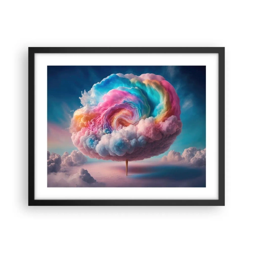 Pôster com moldura preta - O sonho de um parque de diversões - 50x40 cm