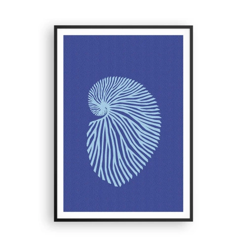 Pôster com moldura preta - O nascimento da concha - 70x100 cm