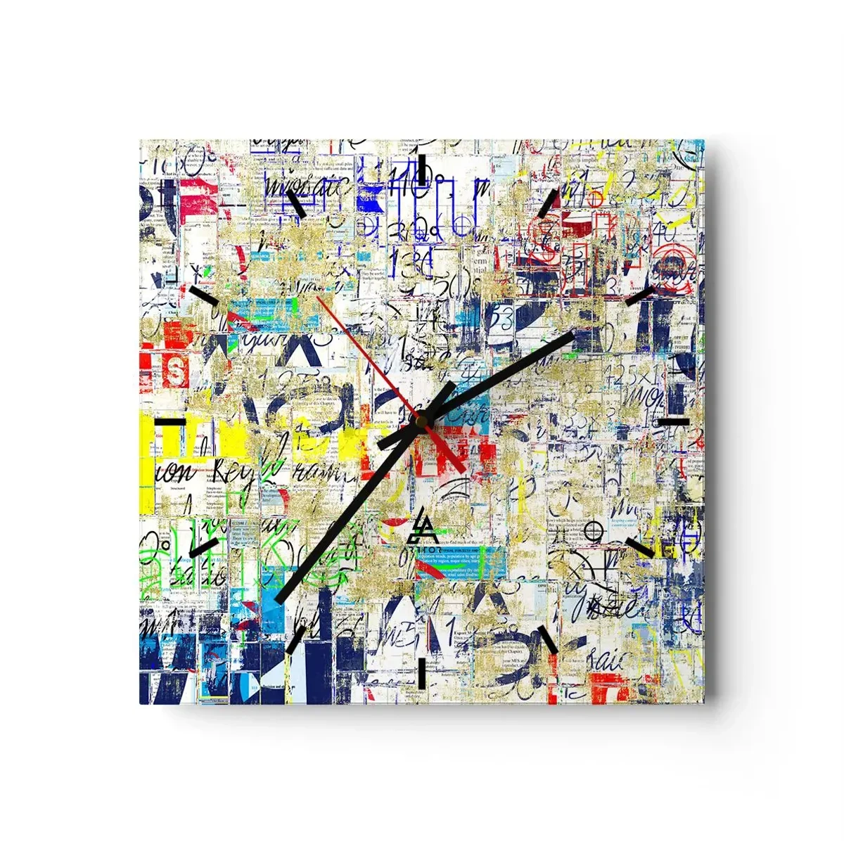 Relógio de parede - Relógio em vidro - Simplesmente agradável aos olhos - 30x30 cm