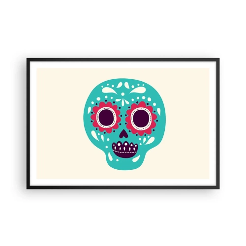 Pôster com moldura preta - Vida – diversão até a morte - 91x61 cm