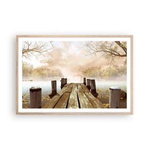 Pôster com moldura de carvalho claro - A leve tristeza do outono - 91x61 cm