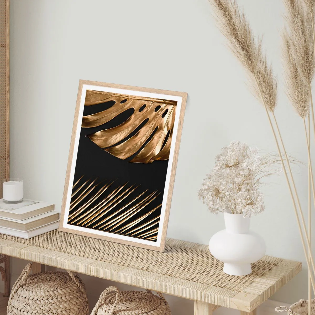 Pôster com moldura de carvalho claro - Diferentes e igualmente caros - 70x100 cm