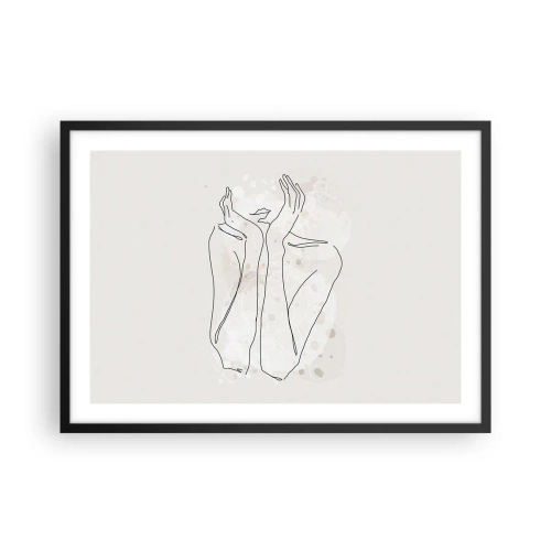 Pôster com moldura preta - Momento de sonho - 70x50 cm