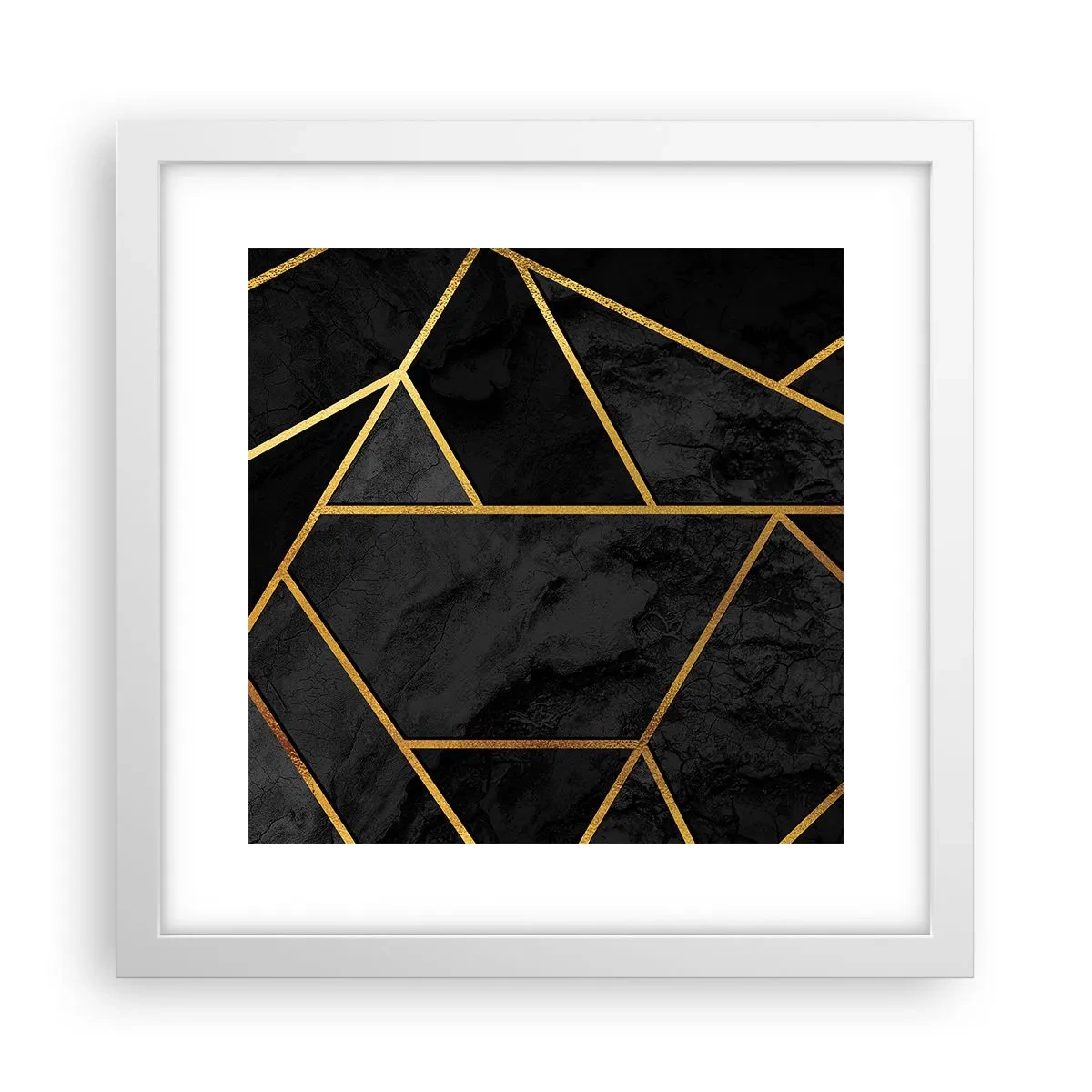 Pôster em moldura branca - Escuridão e esplendor - 30x30 cm
