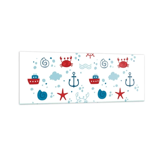 Quadro em vidro - Conto de fadas do mar - 140x50 cm