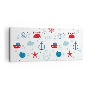 Quadro em tela - Conto de fadas do mar - 100x40 cm