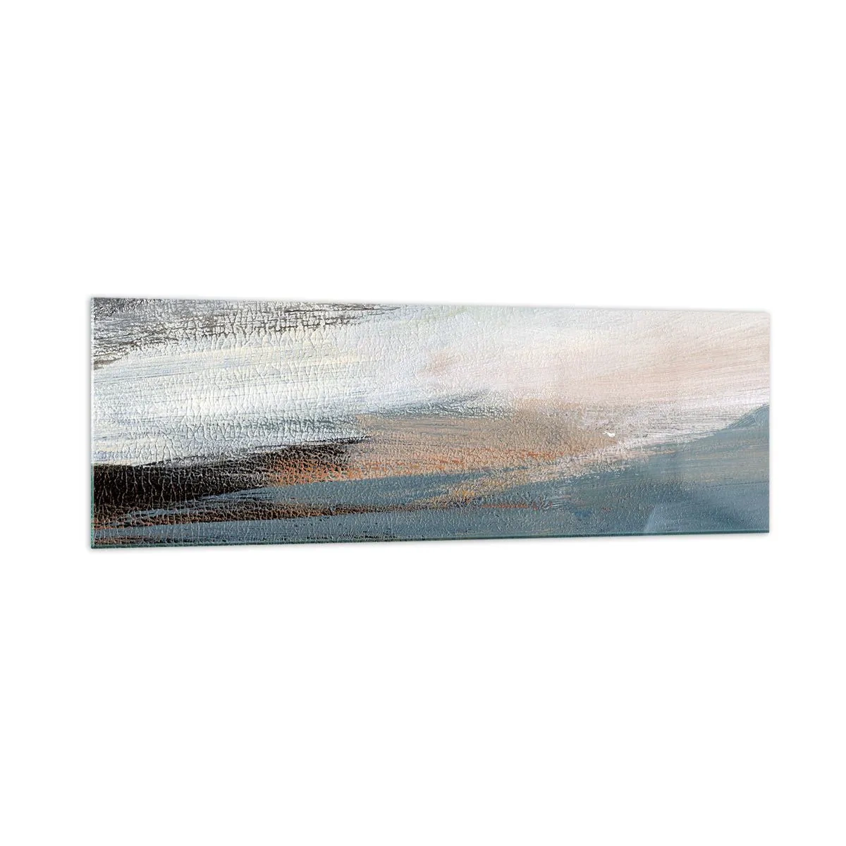 Quadro em vidro - Abstração: paisagem do norte - 160x50 cm