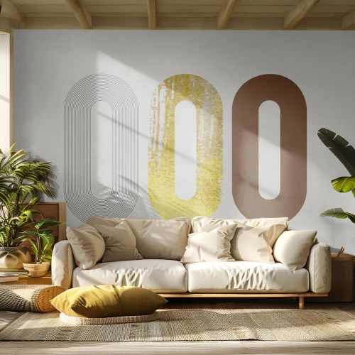 Papel de Parede Autocolante Deluxe Sticker - Uuu! - Abstração, Pedaço, Padrão Moderno - 250x175 cm