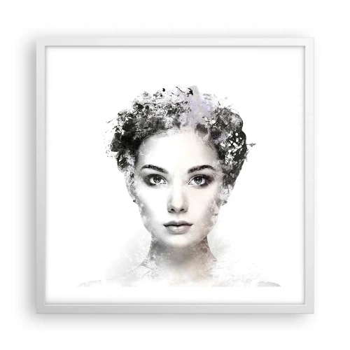 Pôster em moldura branca - Um retrato extremamente elegante - 50x50 cm