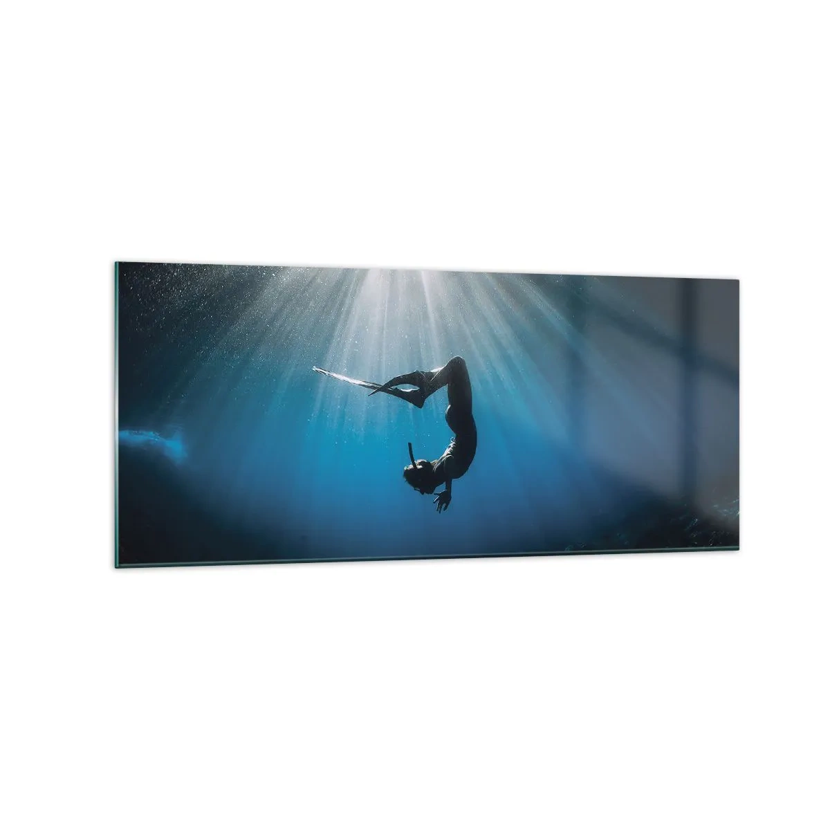 Quadro em vidro - Dança subaquática - 120x50 cm