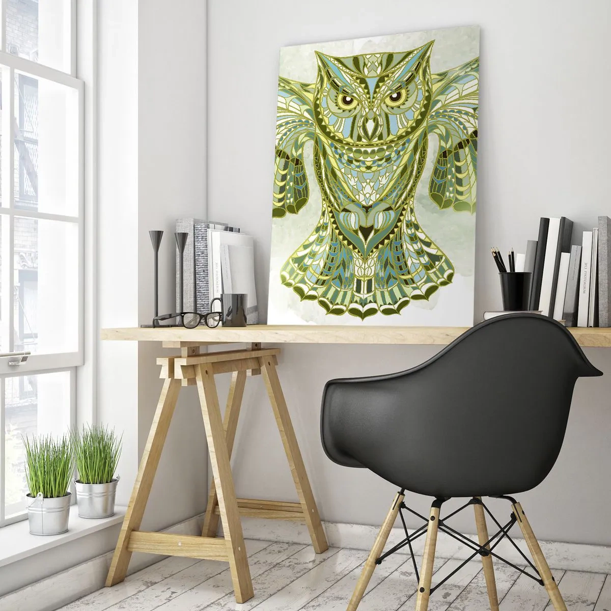 Quadro em vidro - De um bosque sagrado celta - 50x70 cm