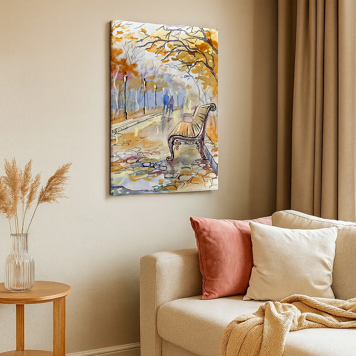 Quadro em tela - Juntos pelo outono - 50x70 cm