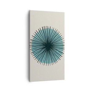 Quadro em tela - Radiante sobre o azul - 55x100 cm
