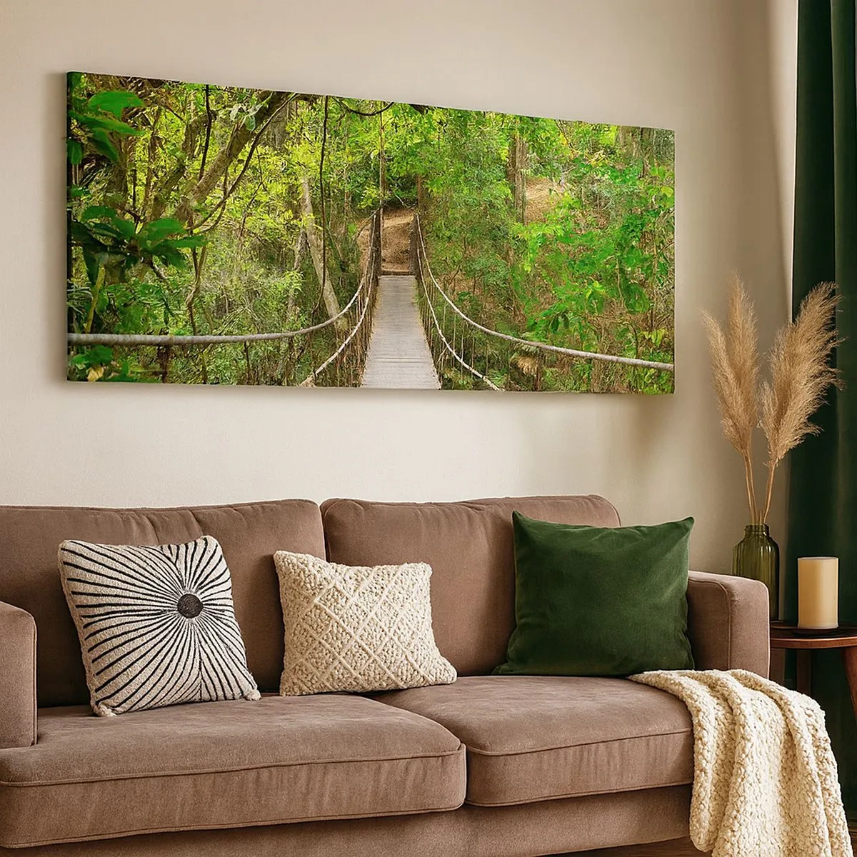 Quadro em tela - Porque há uma videira a crescer no jardim - 100x40 cm