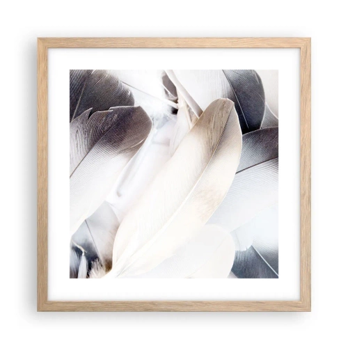 Pôster com moldura de carvalho claro - Semi-angelical - 40x40 cm