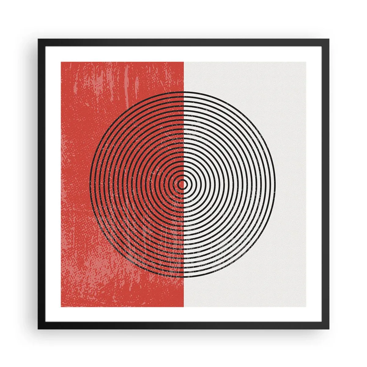 Pôster com moldura preta - Direto ao ponto - 60x60 cm