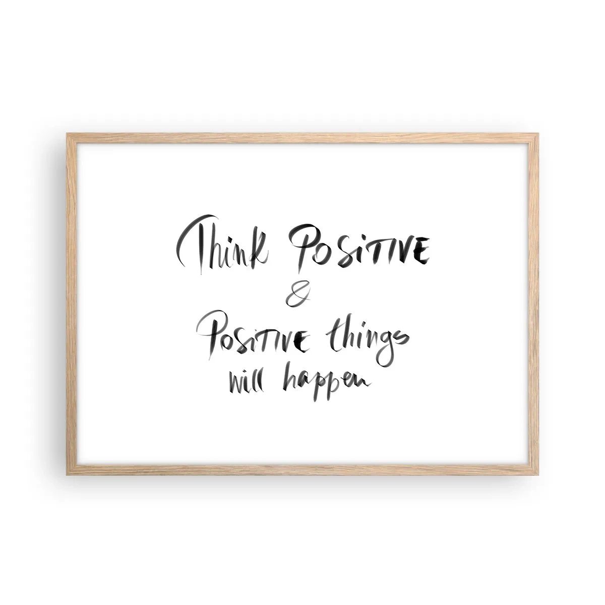 Pôster com moldura de carvalho claro - Como viver? - 70x50 cm