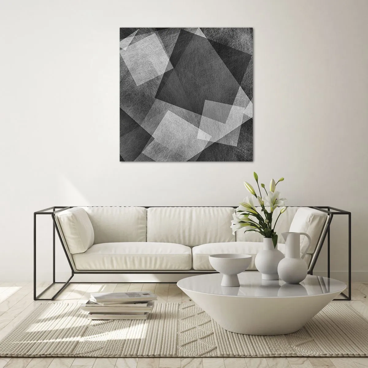 Quadro em vidro - Um eterno símbolo da durabilidade e da ordem - 40x40 cm