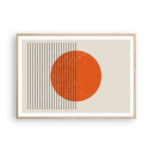 Pôster com moldura de carvalho claro - Sempre sol - 100x70 cm