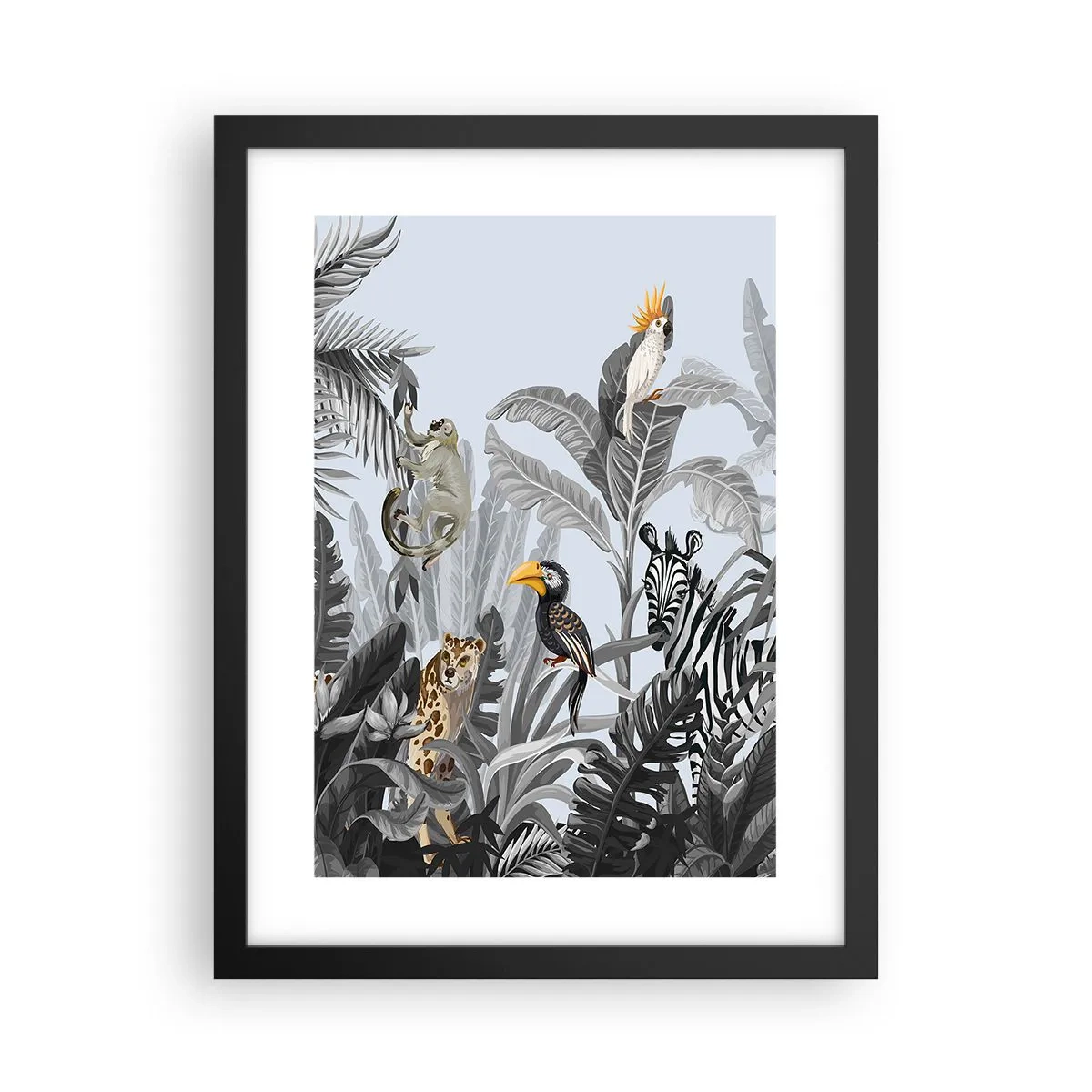 Pôster com moldura preta - Conto de fadas africano - 30x40 cm