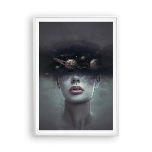 Pôster em moldura branca - E os planetas estão a enlouquecer... - 70x100 cm