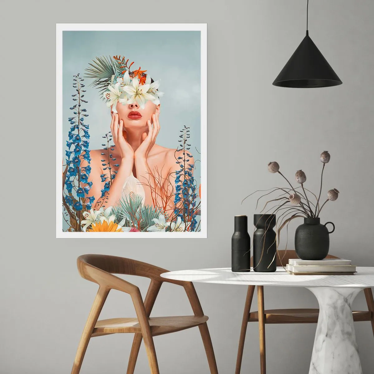 Pôster - Mulher – flor - 70x100 cm