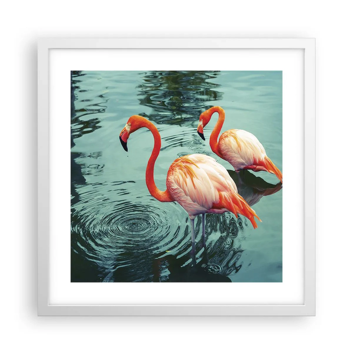 Pôster em moldura branca - Estamos na moda agora - 40x40 cm