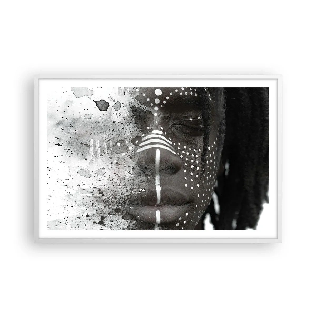 Pôster em moldura branca - Descubra o espírito primordial - 91x61 cm