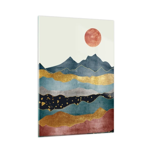 Quadro em vidro - As camadas do mundo - 50x70 cm