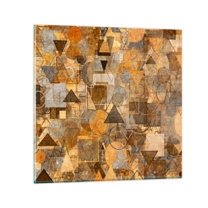 Quadro em vidro - O mundo em forma - 30x30 cm