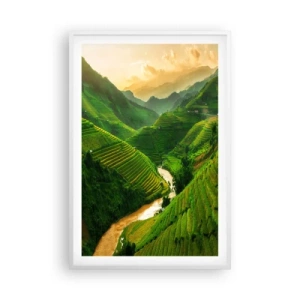 Pôster em moldura branca - Vale vietnamita - 61x91 cm