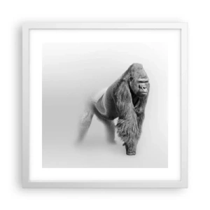 Pôster em moldura branca - Confiante na sua força - 40x40 cm