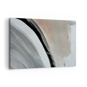 Quadro em tela - Composição: arco preto e cinza - 120x80 cm
