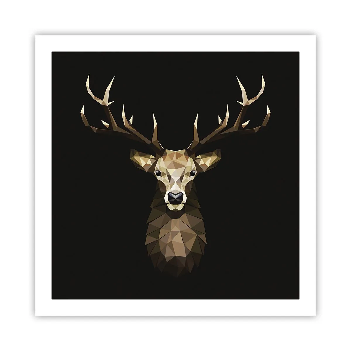 Pôster - Veado cubista - 60x60 cm