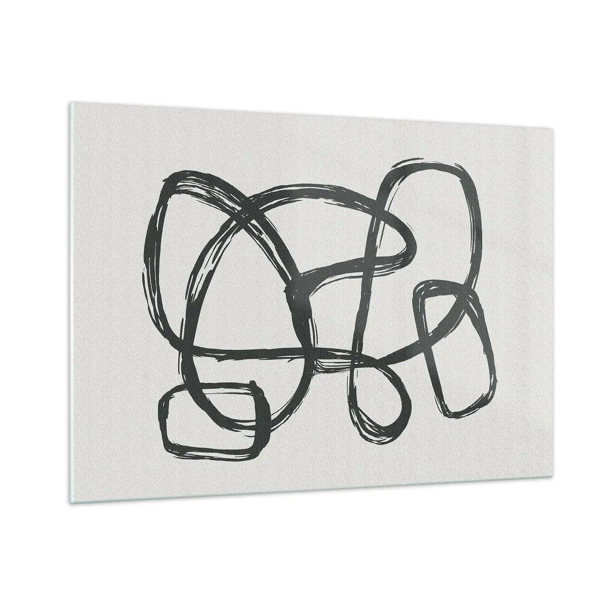 Quadro em vidro - Abstração em loop - 100x70 cm