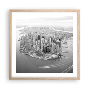 Pôster com moldura de carvalho claro - Como não amar? - 50x50 cm