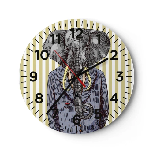 Relógio de parede - Relógio em vidro - Elegante por natureza - 30x30 cm