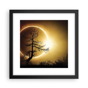 Pôster com moldura preta - Eclipse total - 30x30 cm