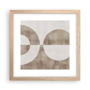 Pôster com moldura de carvalho claro - Semelhanças e diferenças - 30x30 cm