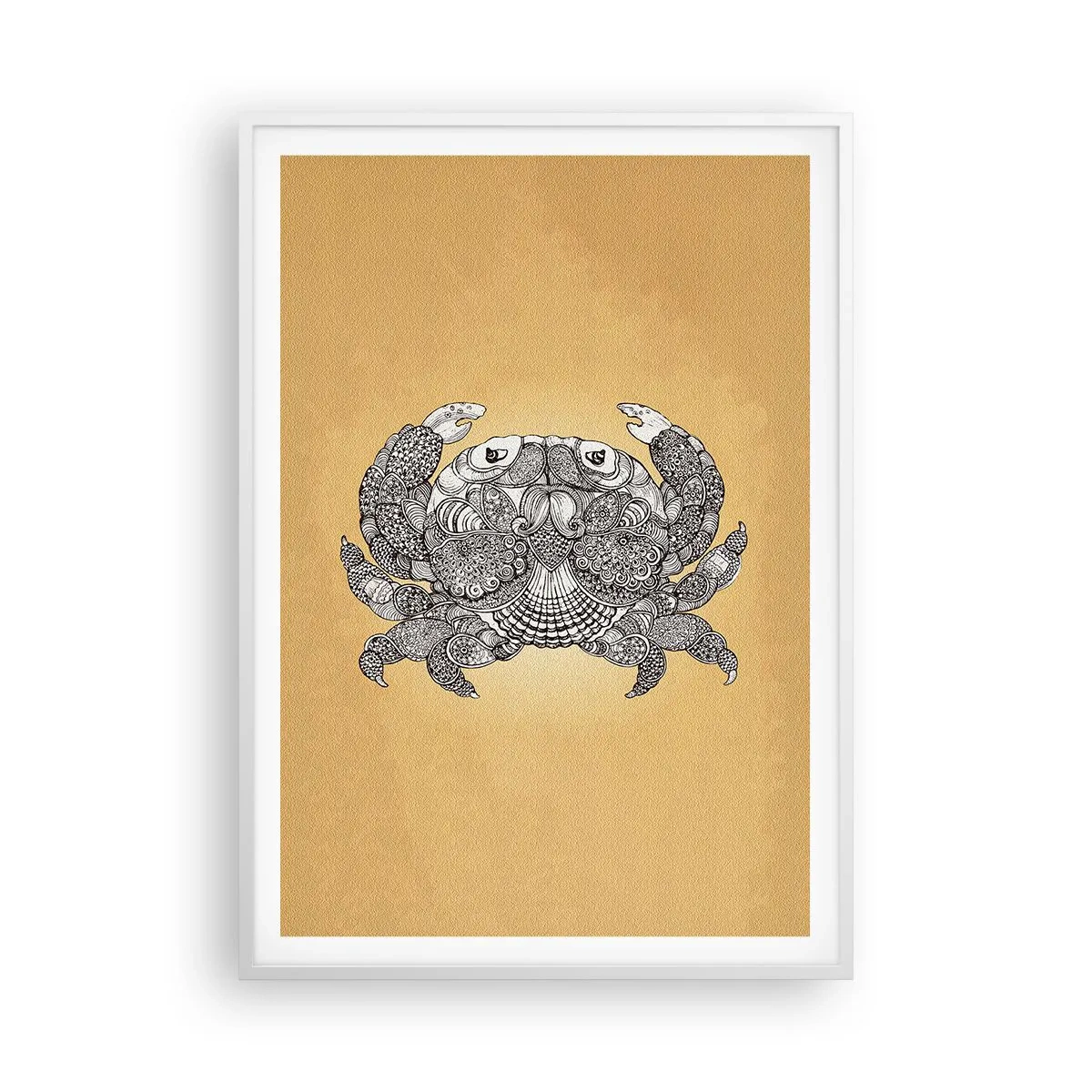 Pôster em moldura branca - Contos do Sr. Caranguejo - 70x100 cm